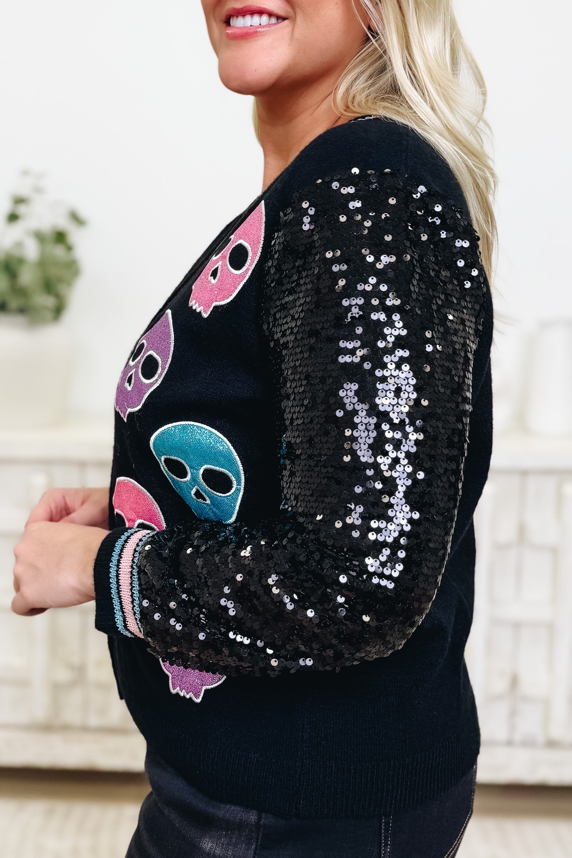 Bone To The Bone Skull Cardigan