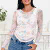 Sweet & Blooming Mesh Top - 2 Colors !