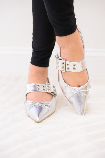 Sleek Grommet Slingback Kitten Heels - 3 Colors!