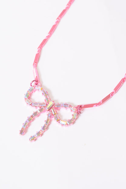 Camille Necklace - Metallic Cosmopolitan Pink
