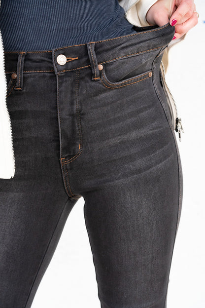 Turned Up By Judy Blue - High Rise Tummy Control Black Wash Skinny Jeans