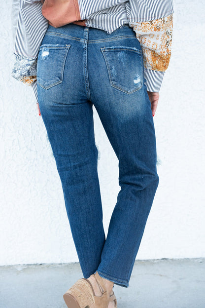 Risen Cali Girl Slim Straight Jeans - Dark