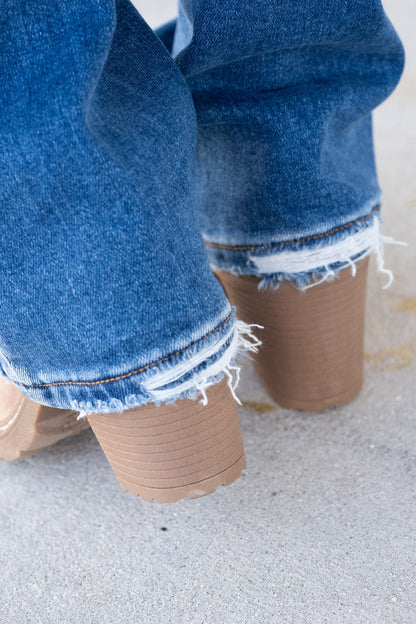 The Rachel By Risen - High Rise Ankle Straight Jeans