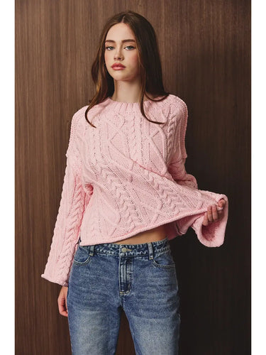 Quick Look Cable Knit Sweater - 3 Colors!