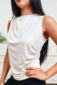 Cinch In A Pinch Top - Natural