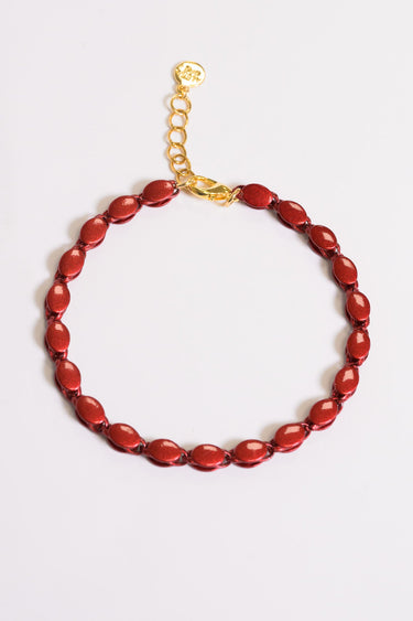 Penelope Anklet - Metallic Merlot