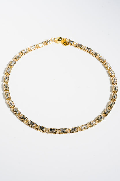 Harbor Mist Necklace - Metallic Linen