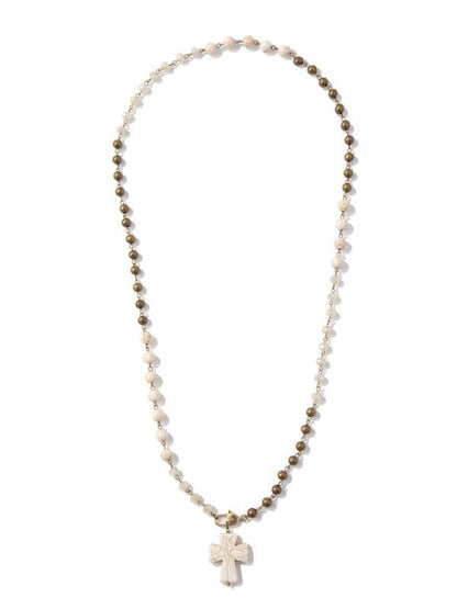 Eden Necklace - Cross White