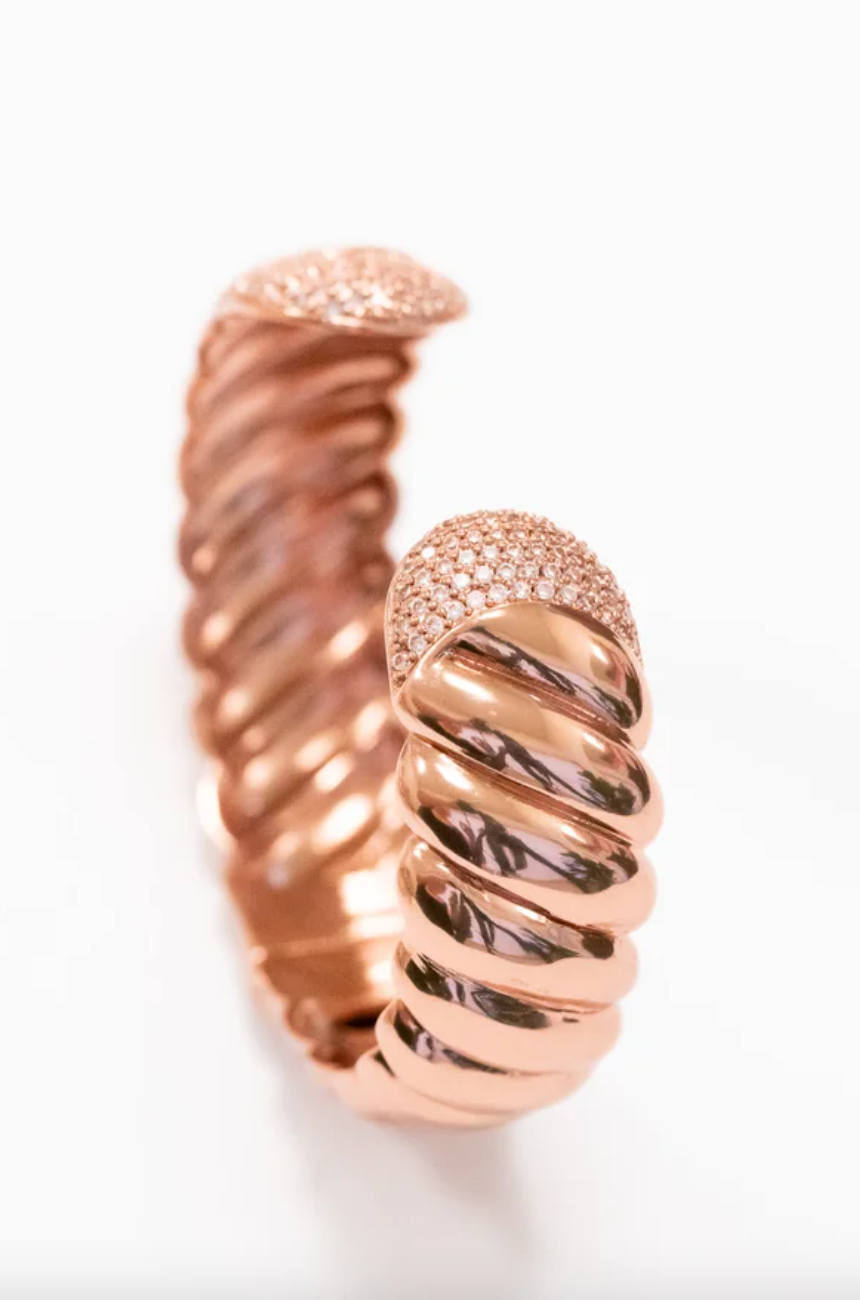 Crescent Moon Bracelet - Metallic Cinnamon