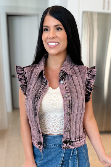 Center Of Attention Denim Vest - 3 Colors!