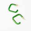 Purple Rain Earrings - Metallic Green