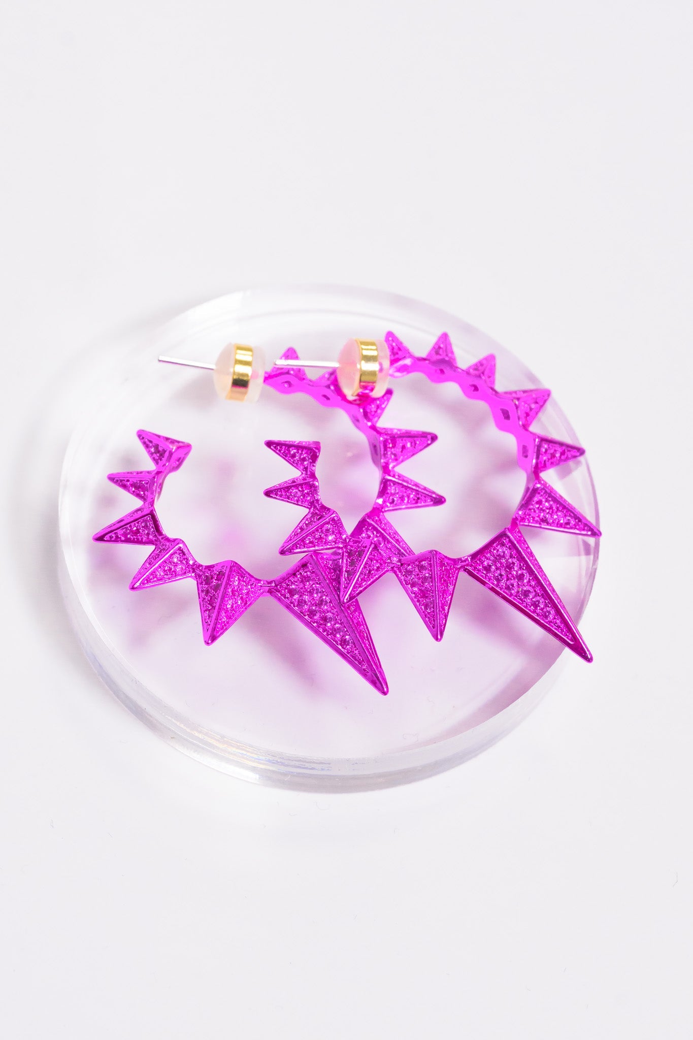 Spikey Earrings - Metallic Fruit Punch