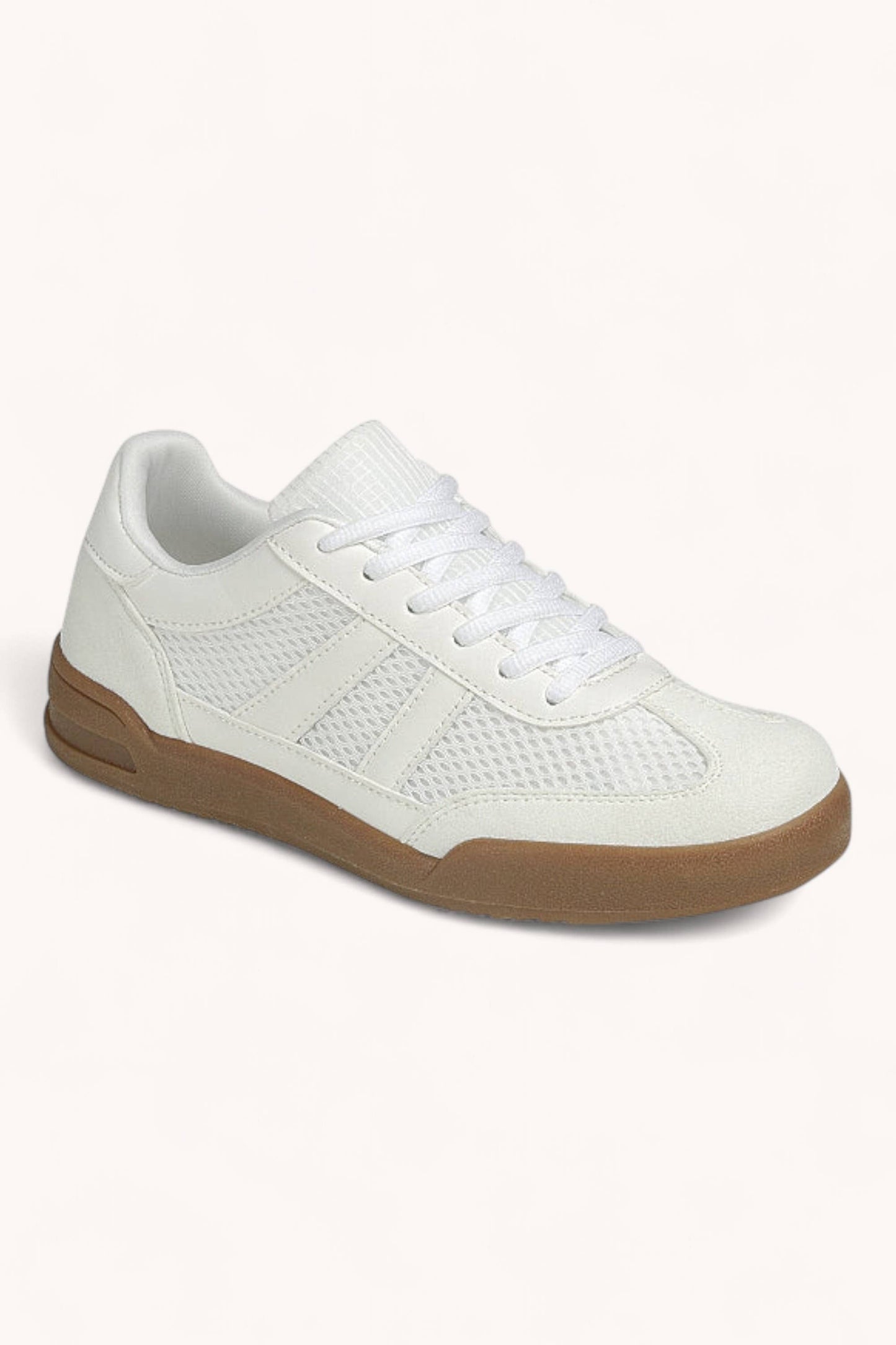 Direct Double Stripes Design Sneakers - White