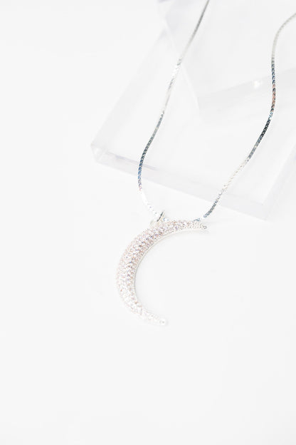 La Lune Necklace - Liquid Metallic Pearl White