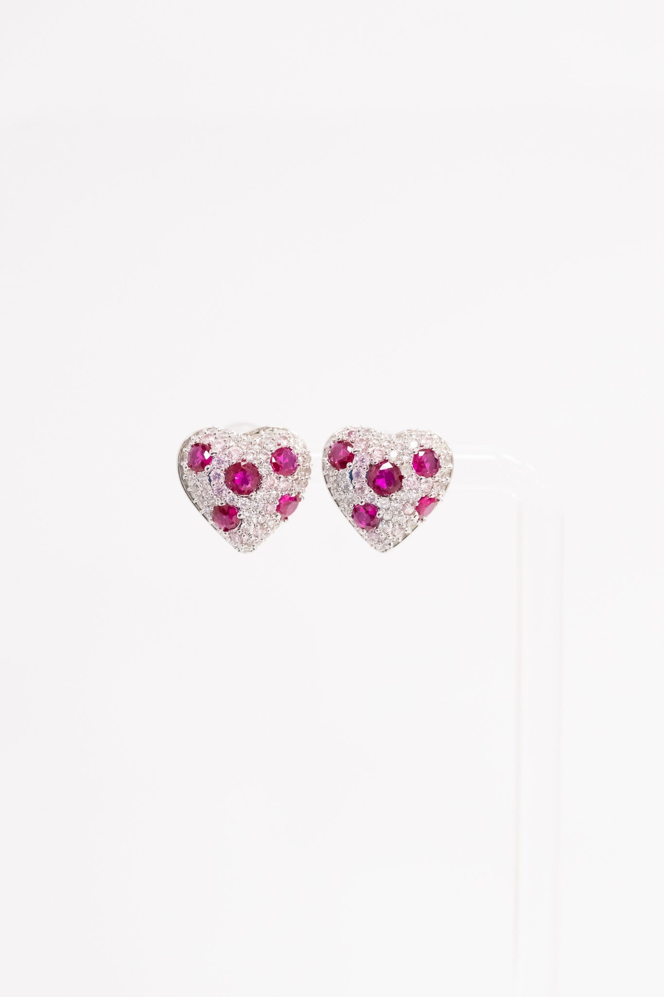 Summer Heart Earrings - Silver