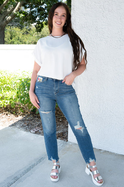 Judy Blue Queen Of My Heart High Rise Boyfriend Jeans *JB