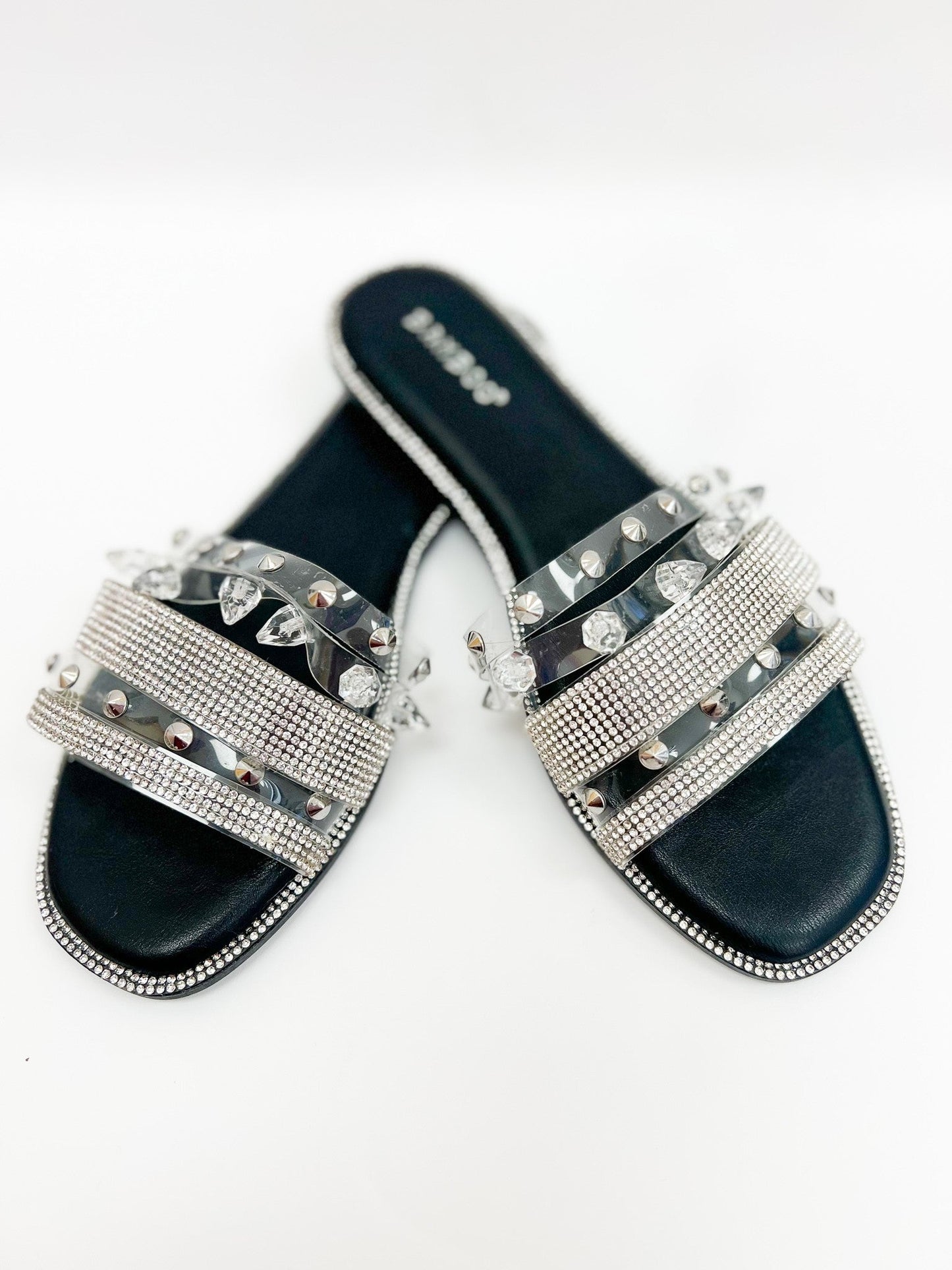 Rhinestone Strappy Toe Sandals - 3 Colors!