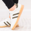 Christi Double Stripe Sneakers - Off White