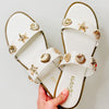 Bickley Dual Band Flat Sandals - Ivory