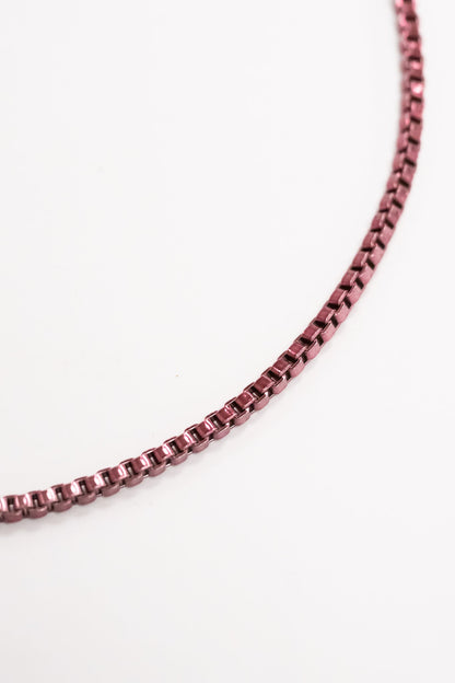 Freestyle Necklace - Metallic Burgundy