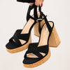 Soda Fuel Platform Heels - Black Nubuck