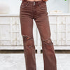 True Obsession By Denim BAR - Tummy Control Jeans - Brown