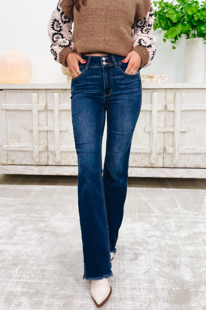 Slay Girl By Judy Blue - Vintage Frayed Hem Bootcut Jeans