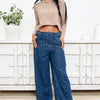 Bellevue Wide Leg Drawstring Pants - Sunwashed Blue