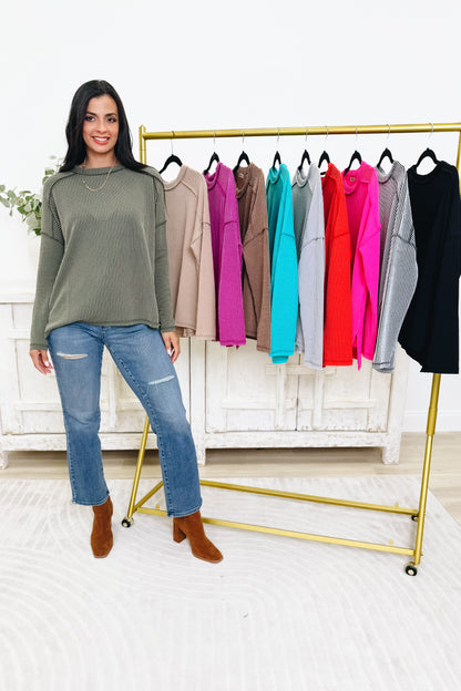 Coffee Run Ribbed Top - 10 Colors!