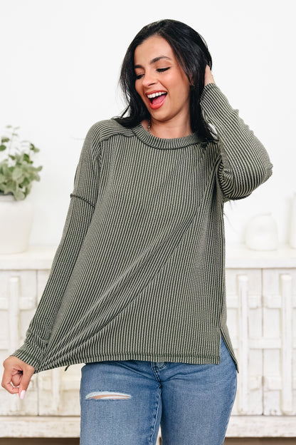 Coffee Run Ribbed Top - 10 Colors!