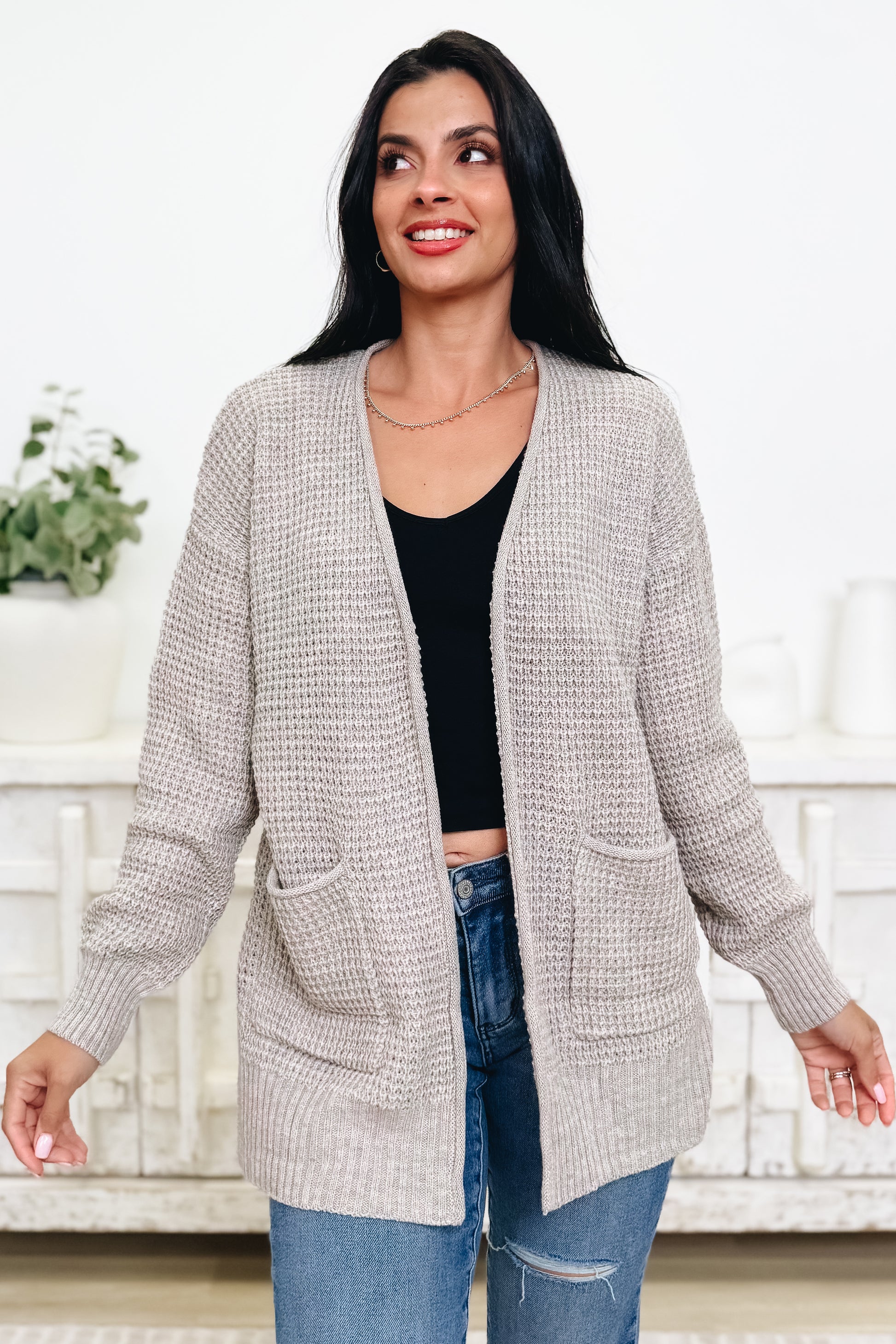Easy Breezy Waffle Knit Sweater Cardigan - 6 Colors!