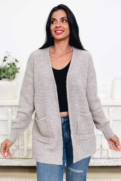 Easy Breezy Waffle Knit Sweater Cardigan - 6 Colors!