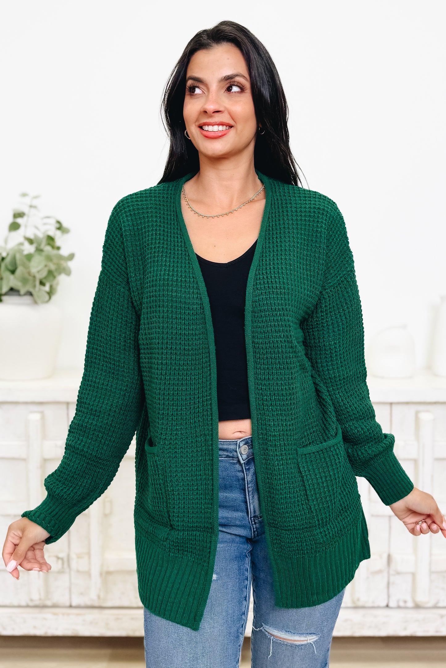 Easy Breezy Waffle Knit Sweater Cardigan - 6 Colors!