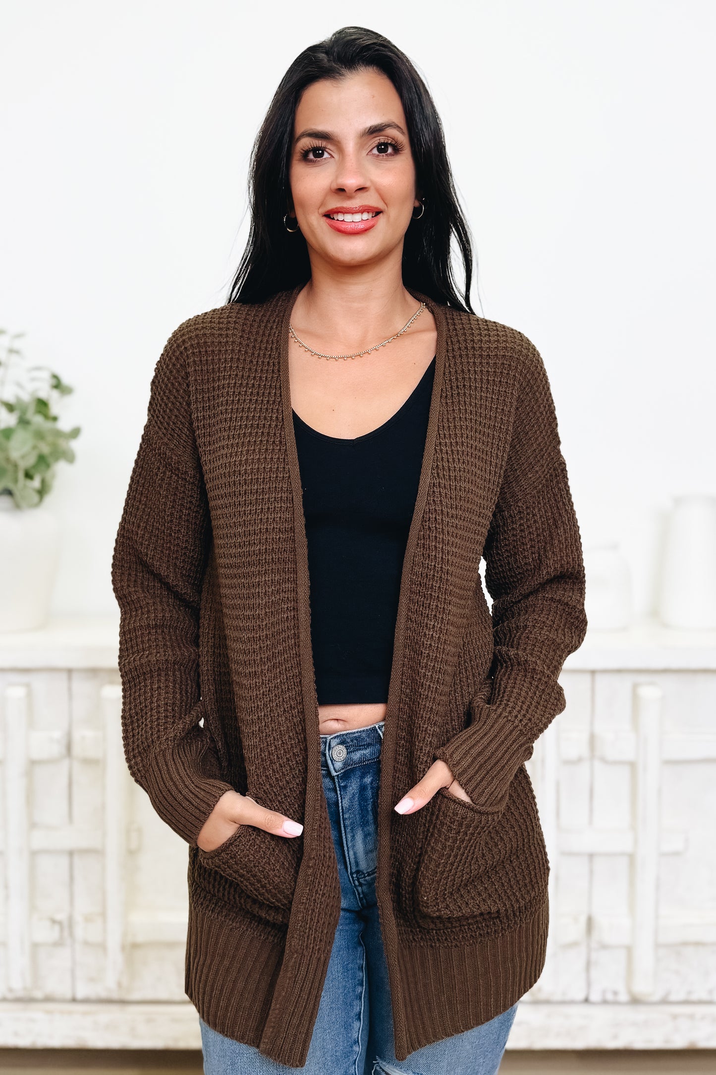 Easy Breezy Waffle Knit Sweater Cardigan - 6 Colors!