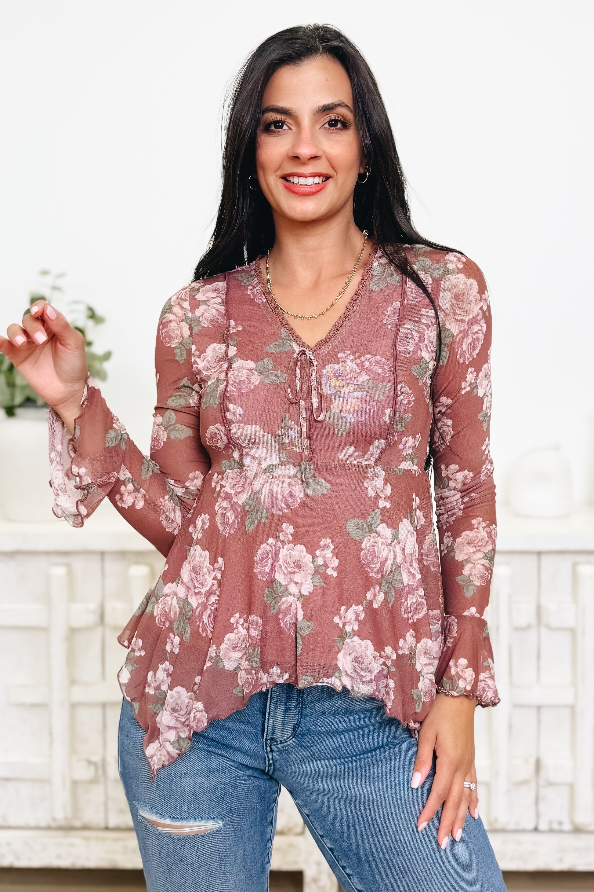 Go With The Flow Floral Top - 2 Colors!