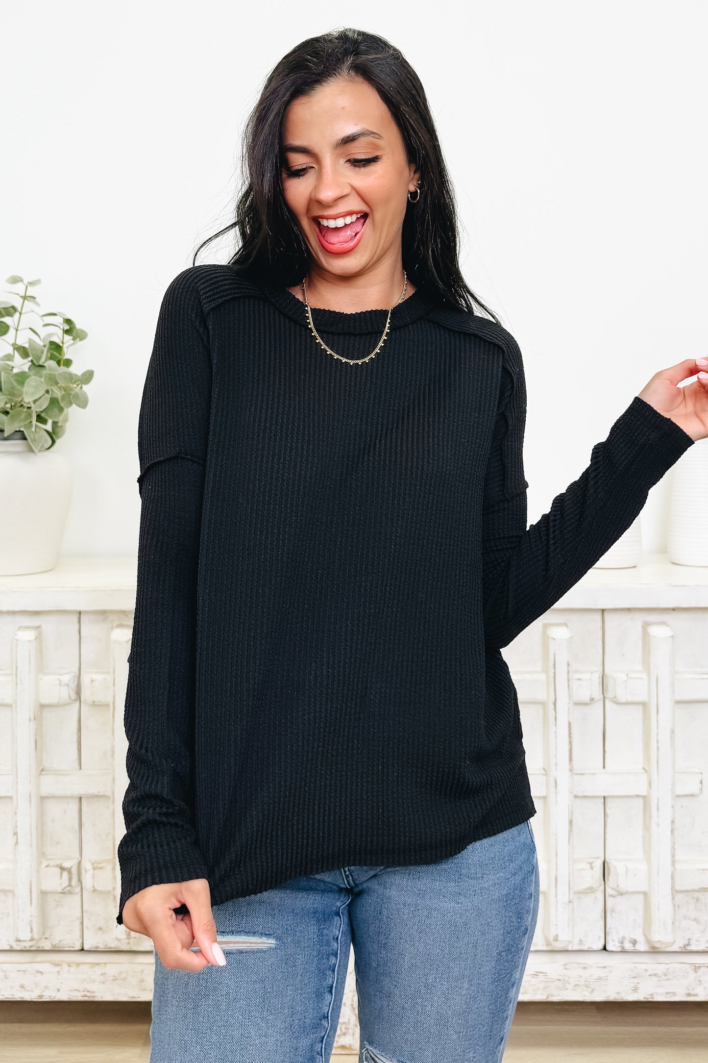 Coffee Run Ribbed Top - 10 Colors!
