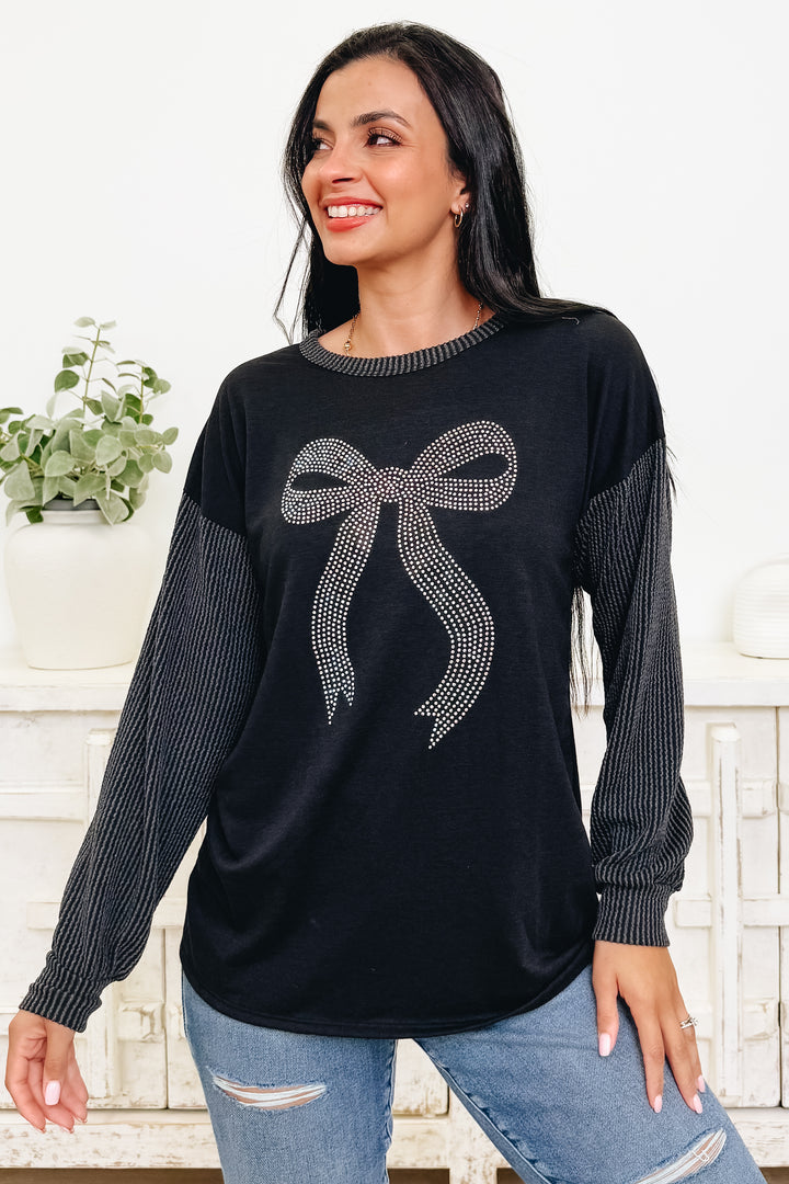 Ribbon Rhinestone Top