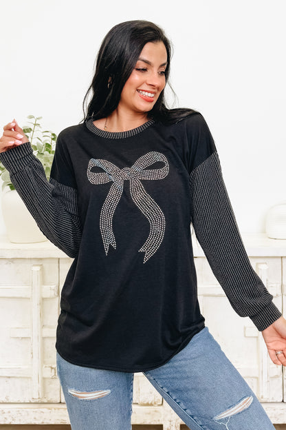 Ribbon Rhinestone Top