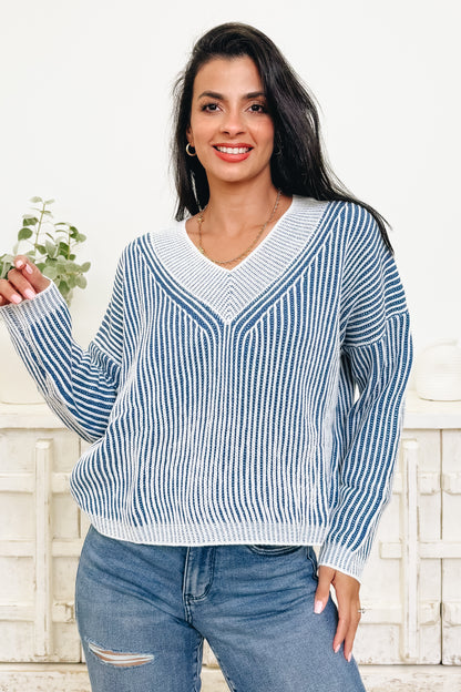 City Stripes Sweater Top - 2 Colors!
