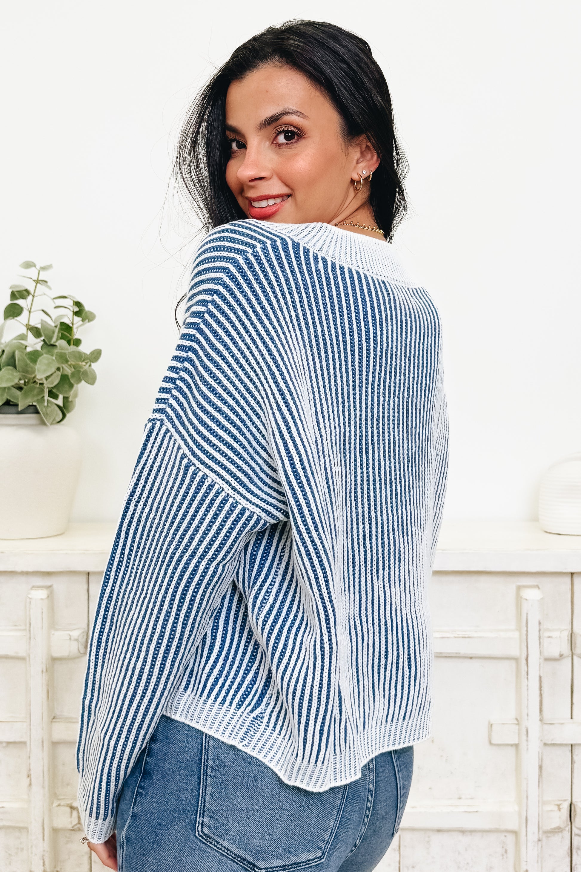 City Stripes Sweater Top - 2 Colors!