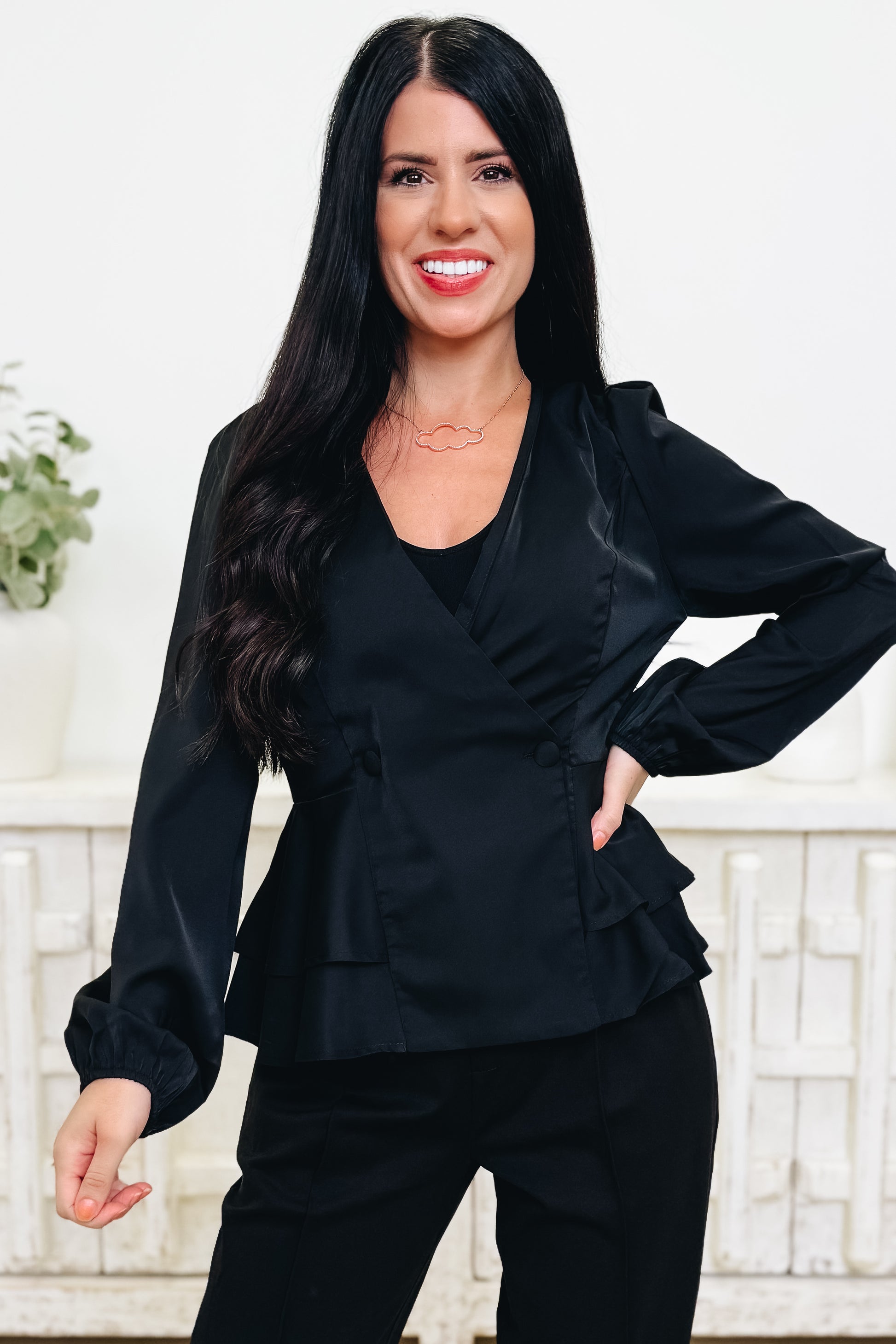 The Victoria Peplum Top - 3 Colors!
