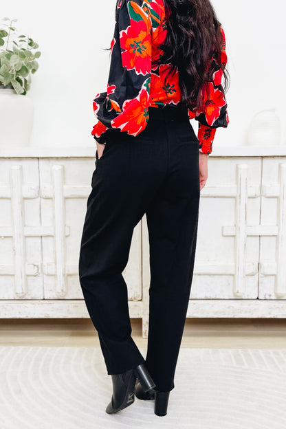 Play It Straight Pants - Black