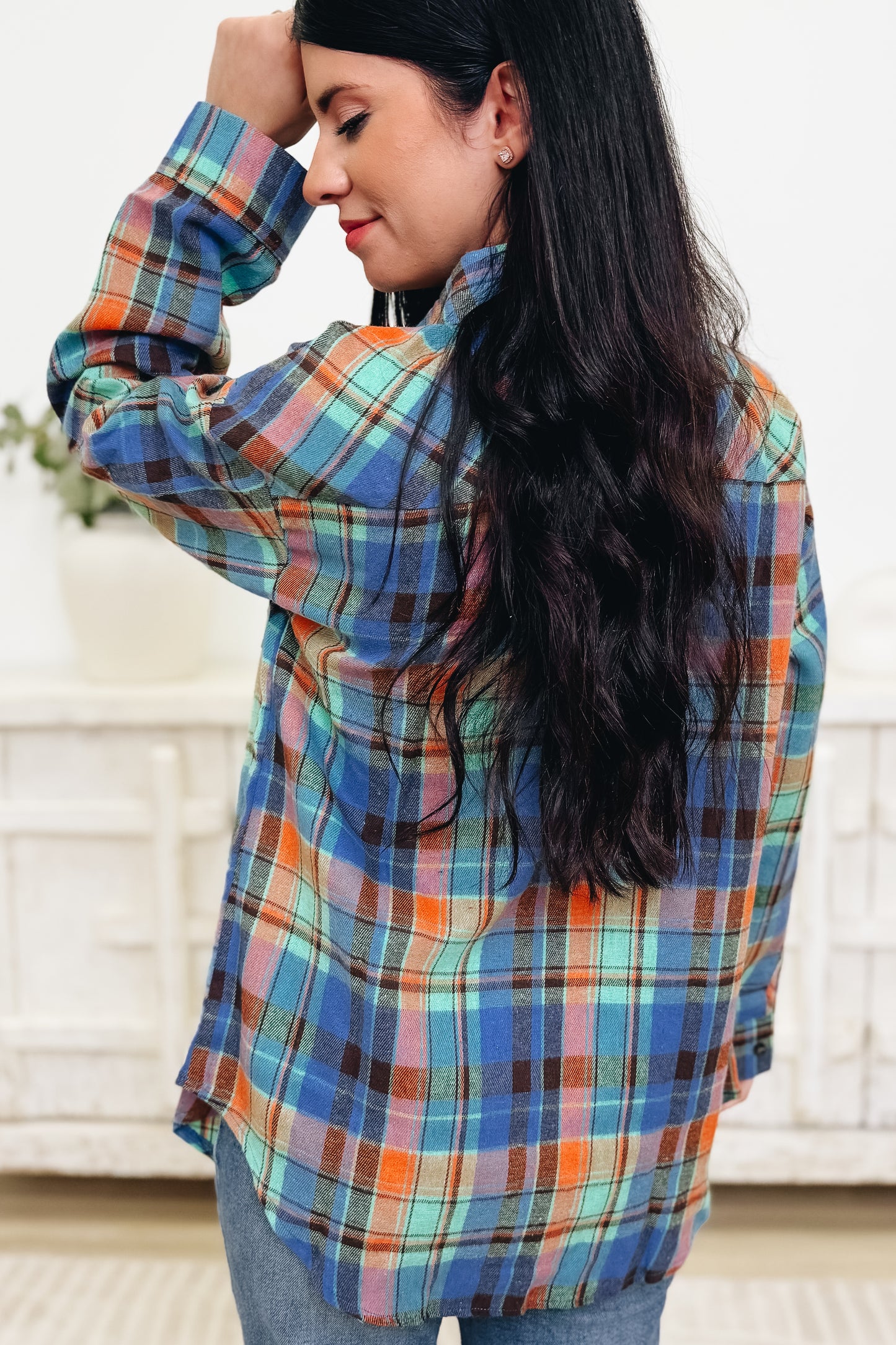 My Life With Plaid Button Down Top - 2 Colors!