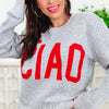 Ciao Bella Graphic Sweatshirt - Light Grey
