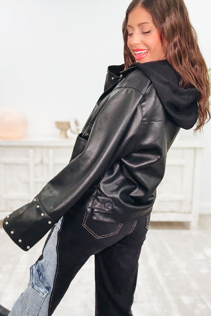 **PRE ORDER** Faux The Win Faux Leather Jacket