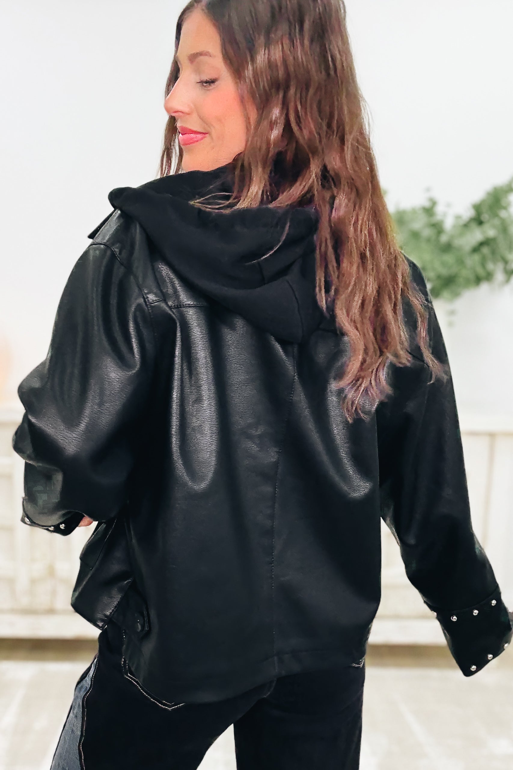 **PRE ORDER** Faux The Win Faux Leather Jacket