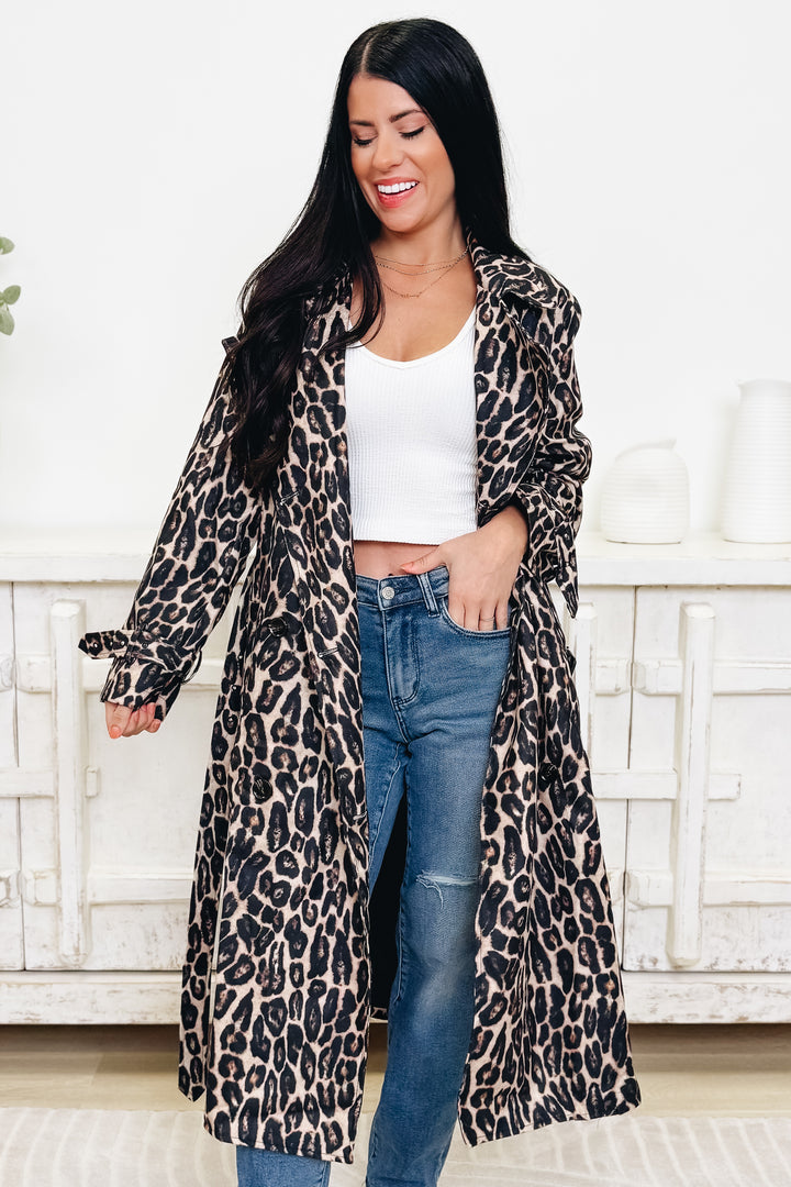 Have No Fear Leopard Trench Coat