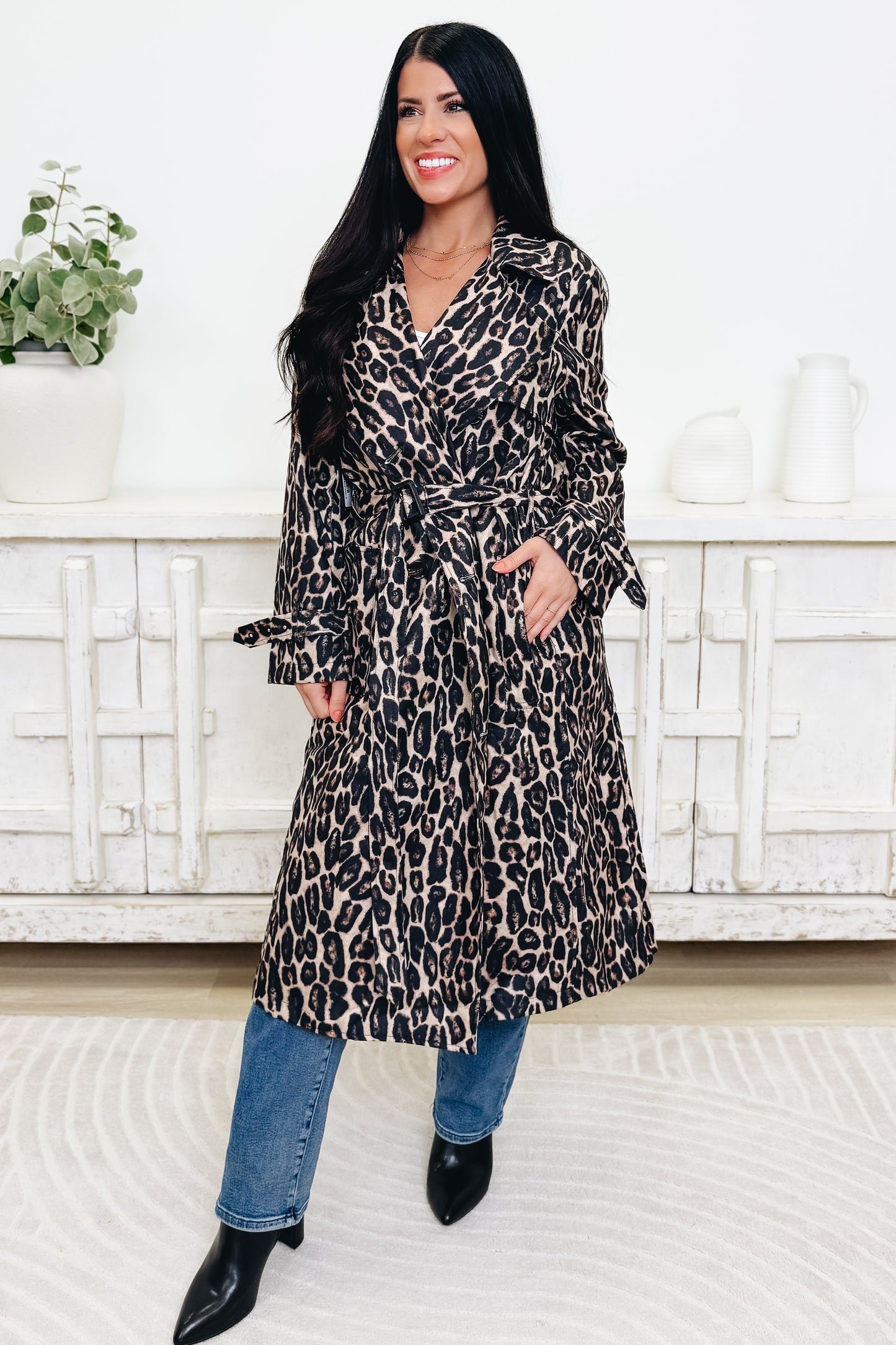 Have No Fear Leopard Trench Coat