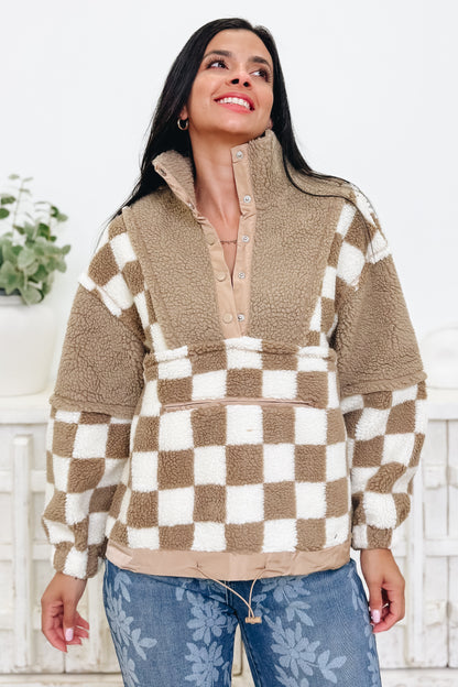 One Step Ahead Checkered Pullover