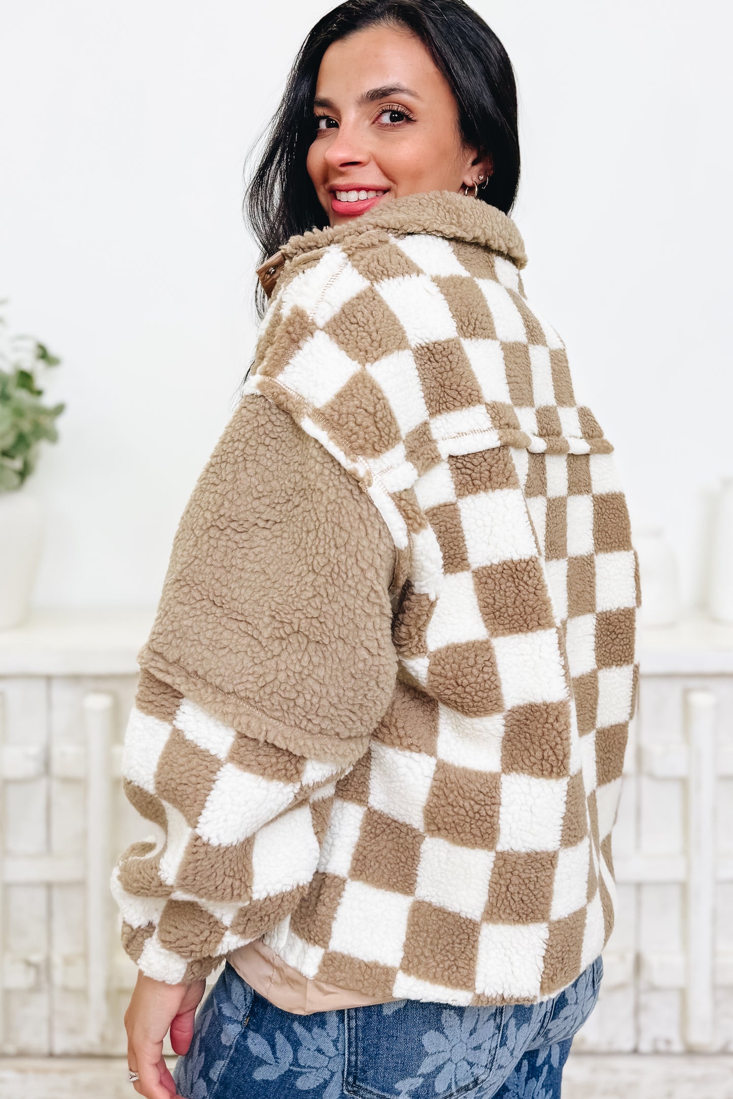 One Step Ahead Checkered Pullover